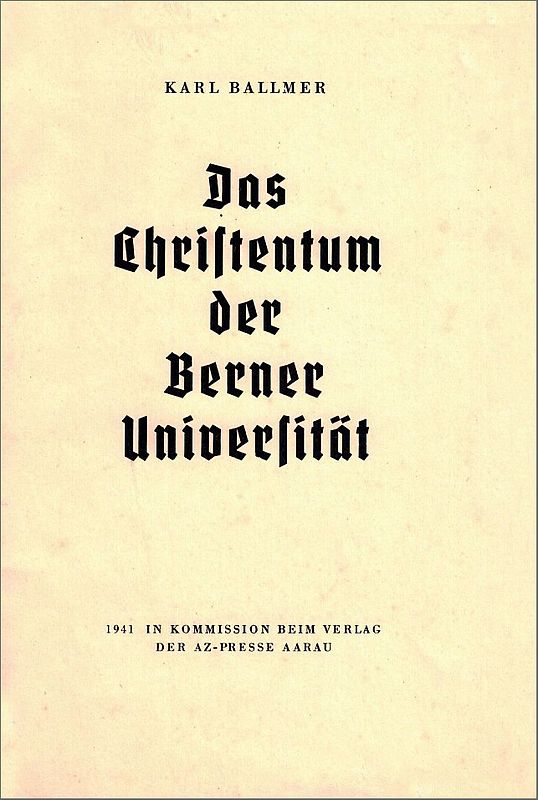Das Christentum der Berner Universität