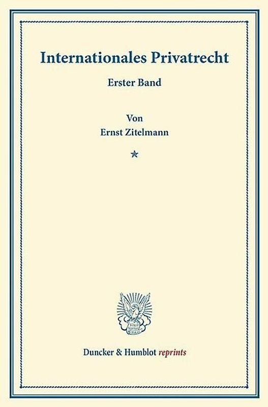 Internationales Privatrecht.