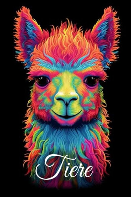 Tiere mit schwarzem Hintergrund - Malbuch für Erwachsene (Tier Malbücher)