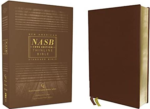 Nasb, Thinline Bible, Genuine Leather, Buffalo, Brown, Red Letter Edition, 1995 Text, Comfort Print