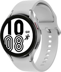 Image of Samsung Galaxy Watch4 44 mm aluminium kast zilver op siliconen bandje zilver [wifi] (Refurbished)