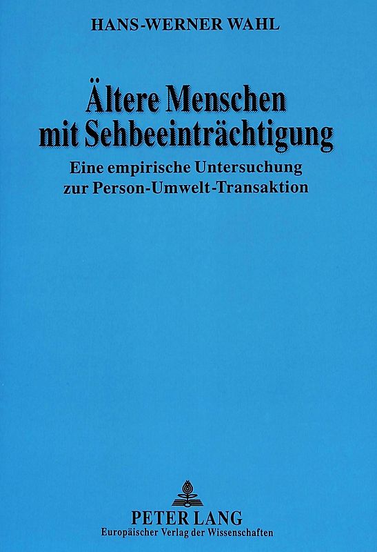 Ältere Menschen mit Sehbeeinträchtigung