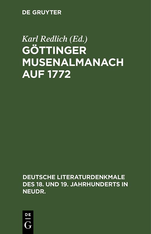 Göttinger Musenalmanach auf 1772