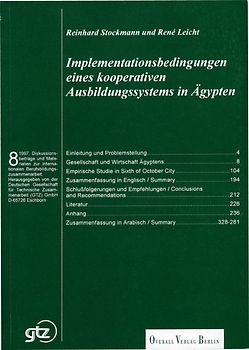 Implementationsbedingungen eines kooperativen Ausbildungssystems in Ägypten