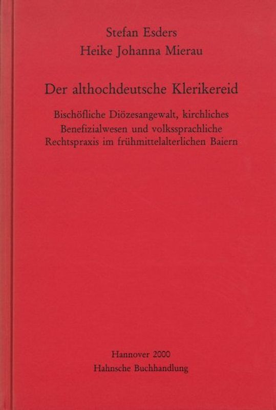 Der althochdeutsche Klerikereid