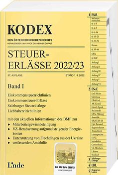 KODEX Steuer-Erlässe 2022/23, Band I