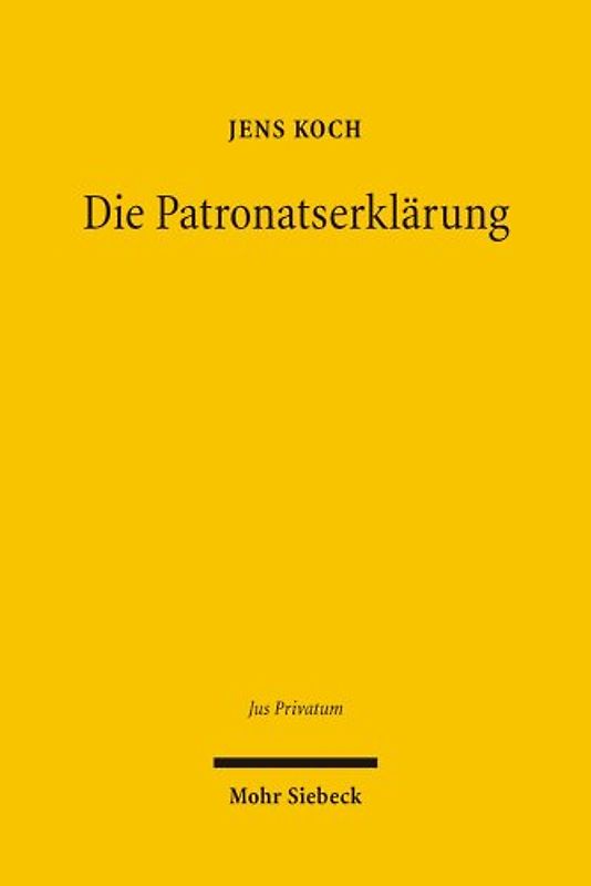 Die Patronatserklärung