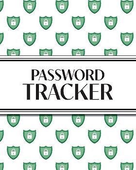XL Large Print Password Tracker (Lock Shield Green)