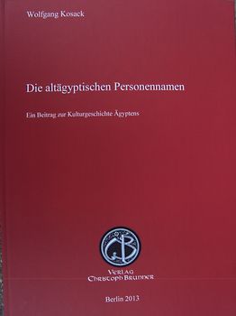 Die altägyptischen Personennamen