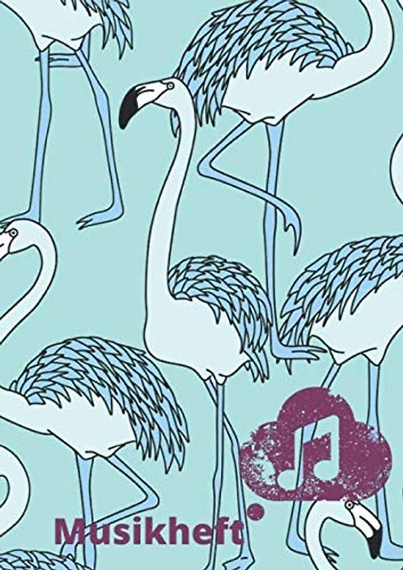 Musikheft: Mit Notenlinien A4 - 150 blanko Notenblätter mit Notenschlüssel