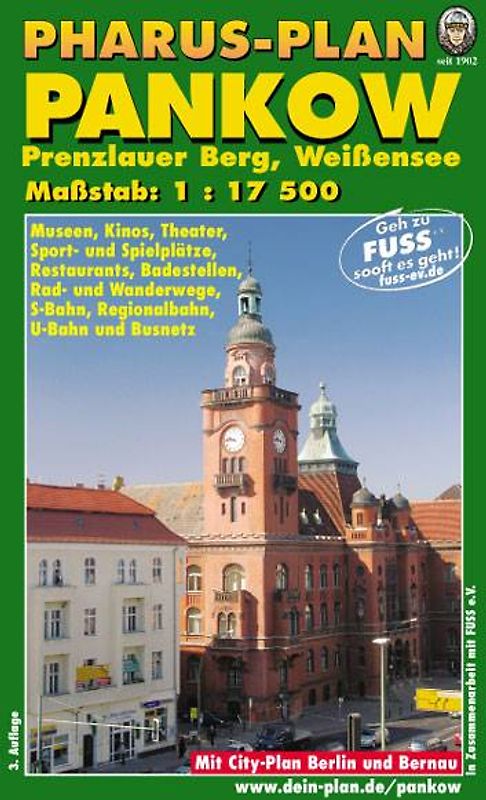 Pharus-Plan Pankow, Prenzlauer Berg, Weißensee