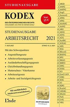 KODEX Studienausgabe Arbeitsrecht 2021