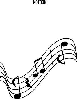 Notbok: DIN A4 notlinjebok | 30 sidor med 12 notlinjer / system per ark | Papper 90g/m² | Musikbok med notlinjer