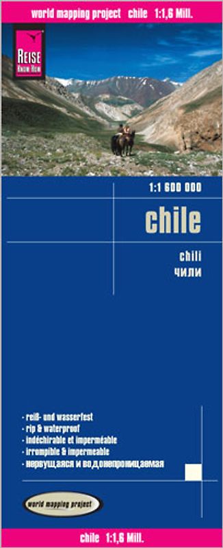 Reise Know-How Landkarte Chile (1:1.600.000). world mapping project