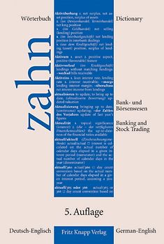 Wörterbuch für das Bank- und Börsenwesen. Deutsch-Englisch