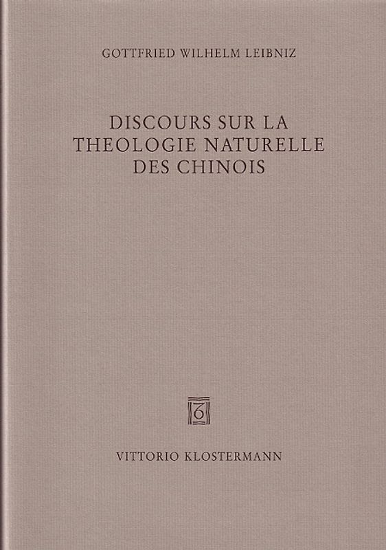 Discours sur la Theologie Naturelle des Chinois