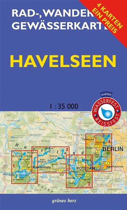 Rad-, Wander- und Gewässerkarten-Set: Havelseen