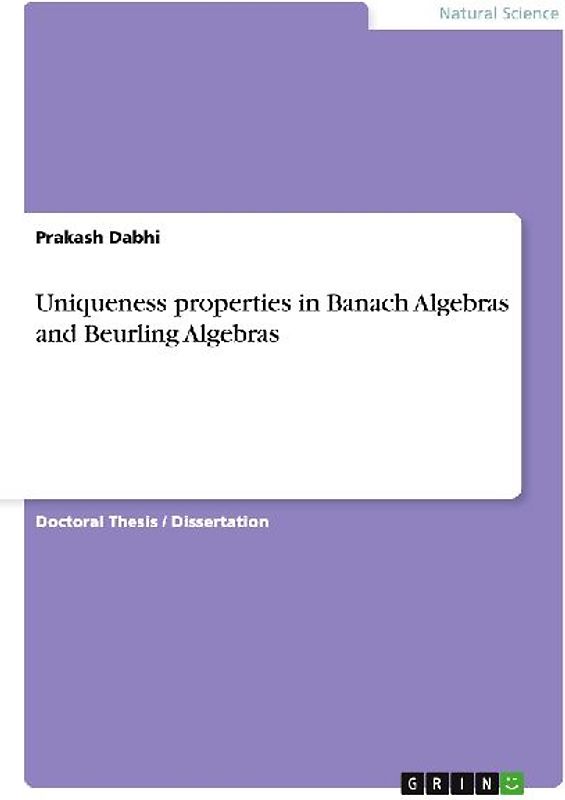 Uniqueness properties in Banach Algebras and Beurling Algebras