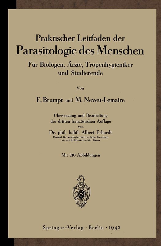 Praktischer Leitfaden der Parasitologie des Menschen