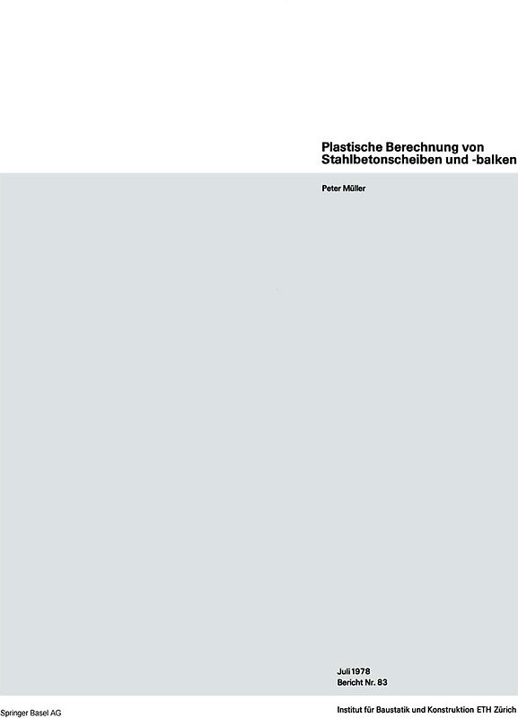 Plastische Berechnung von Stahlbetonscheiben und -balken