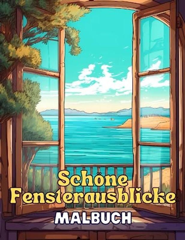 Schöne Fensterausblicke - Malbuch: Entspannende Szenen zum Ausmalen und Genießen: Tauche ein in beruhigende Fensterausblicke und entfalte deine Kreativität