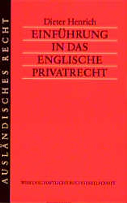 Einführung in das englische Privatrecht