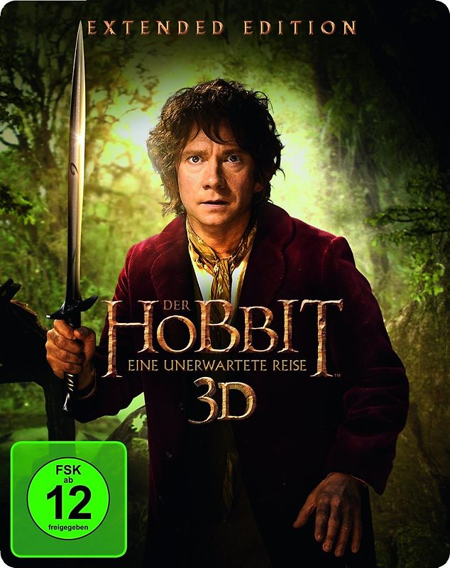Der Hobbit: Eine unerwartete Reise 3D [5 Discs, Extended Edition, inkl. Steelbook, 2D Version] 3D Blu-ray Disc