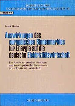 Auswirkungen des europäischen Binnenmarktes für Energie auf die deutsche Elektrizitätswirtschaft