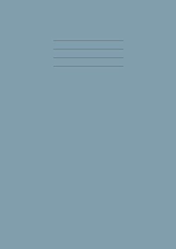 Exercise Books A4 Lined: A4 Notebook 8mm line ruled with margin, 100 pages, 90gsm white paper | School | Homeschool | Office | Work | Home - Blue Grey cover
