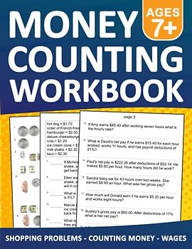 Counting Money Workbook For Kids 7+ Ages Shopping Problems,Counting Money,and Wages Exercises With Answers: Counting Money Practice Book For 2nd ... | Teaching Money Workbook For Kids Ages 7+