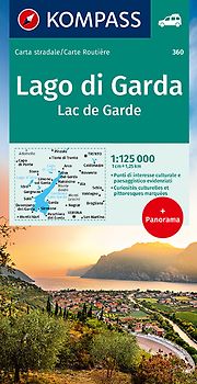 KOMPASS Autokarte Lago di Garda, Lac de Garde 1:125.000