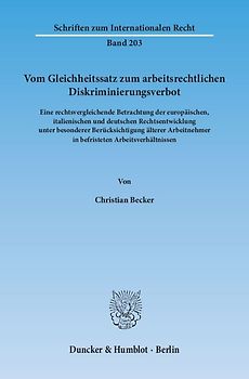 Vom Gleichheitssatz zum arbeitsrechtlichen Diskriminierungsverbot.