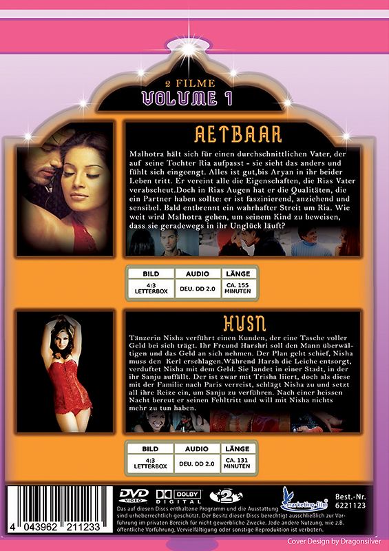 Bollywood Edition Vol.1 (2 Filme: Aetbaar+Husn) DVD