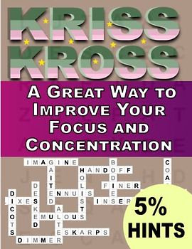 Kriss Kross Puzzles Book For Adults With 5% Hints: A Fun and Engaging Way to Train Your Brain ,Crosswords