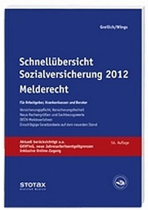Schnellübersicht Sozialversicherung 2012 Melderecht