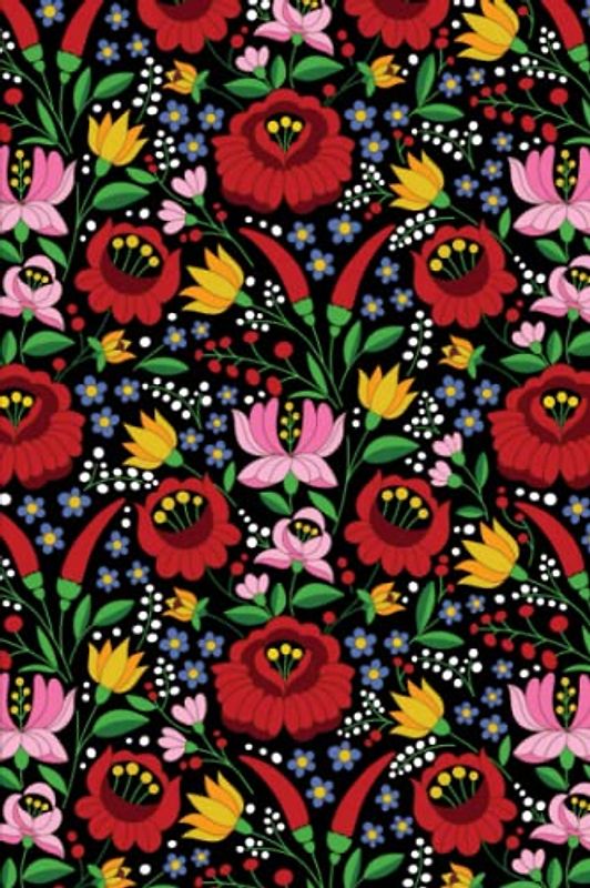 Hungarian Folk Art Notebook: Ruled diary,journal 120 Pages 6x9 inches