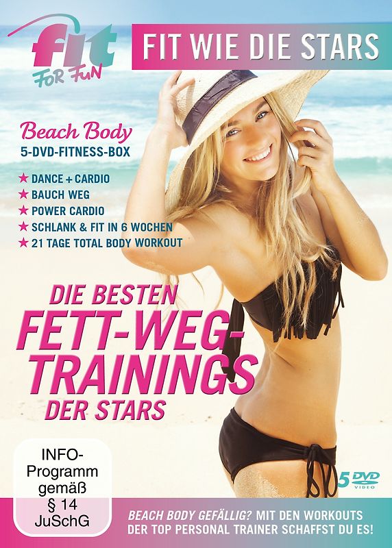 Fit for Fun - Fit wie die Stars - Die besten Fett-Weg Trainings [5 Discs] DVD