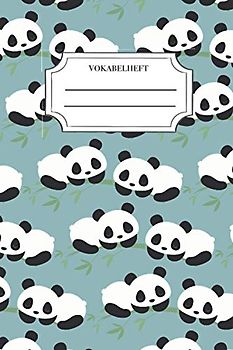 Panda Vokabelheft, 60 Seiten, A5, mit 2 Spalten: Vokabelheft mit 60 Seiten