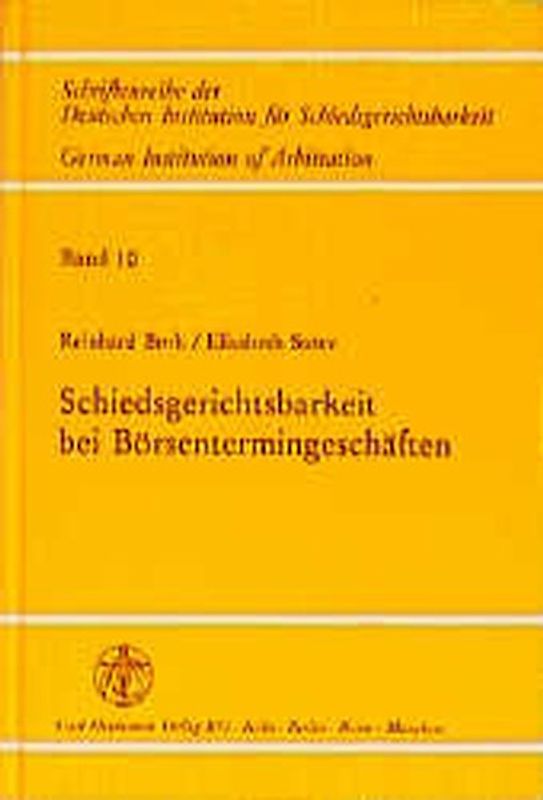 Schiedsgerichtsbarkeit bei Börsentermingeschäften