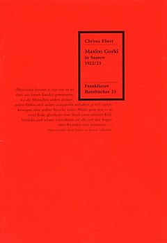 Maxim Gorki in Saarow 1922/23