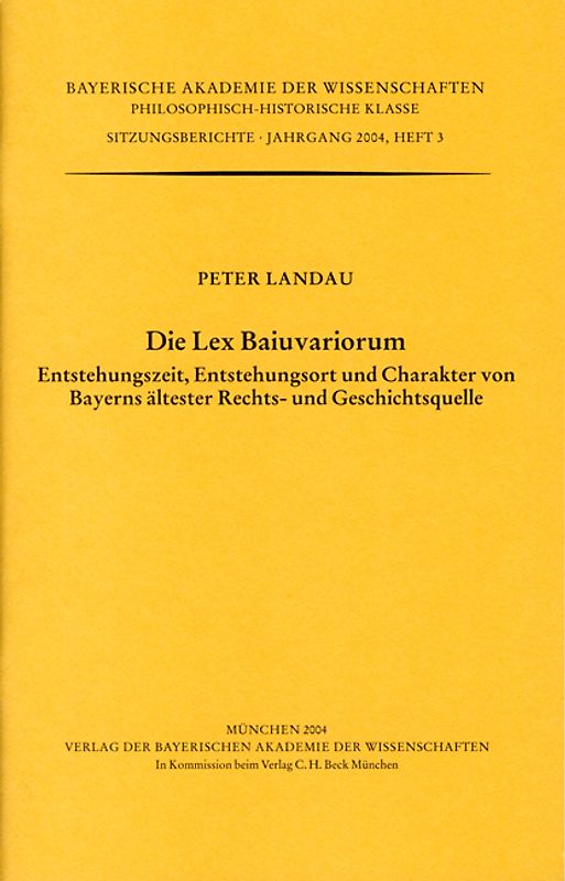 Die Lex Baiuvariorum