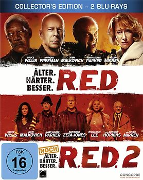 R.E.D. - Älter. Härter. Besser/R.E.D. 2 - Noch Älter. Härter. Besser [Steelbook] Blu-ray Disc