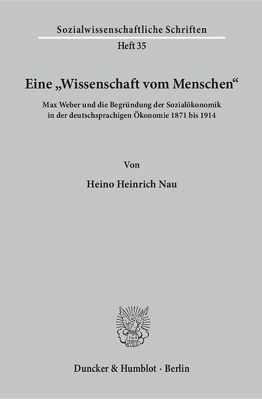 Eine "Wissenschaft vom Menschen".