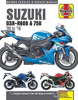 Suzuki GSX-R600 & 750 (06 - 16) (Haynes Service and Repair Manual)