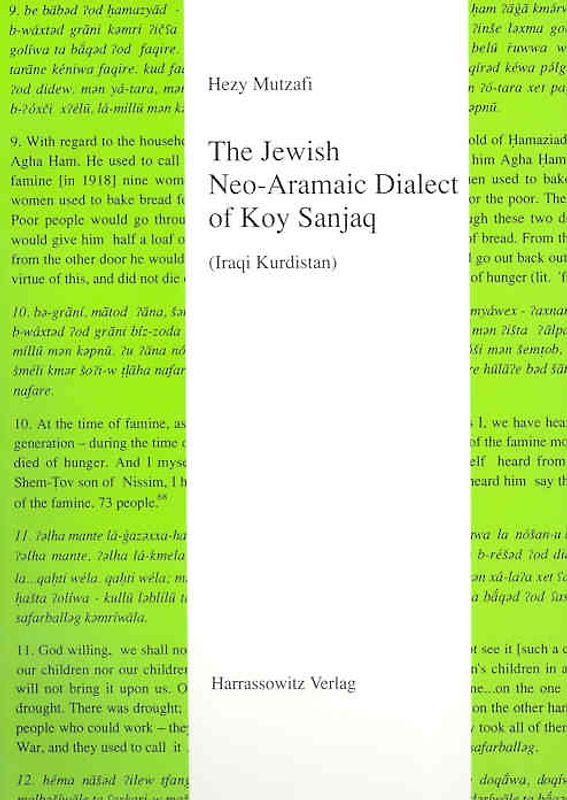 The Jewish Neo-Aramaic Dialect of Koy Sanjaq (Iraqi Kurdistan)