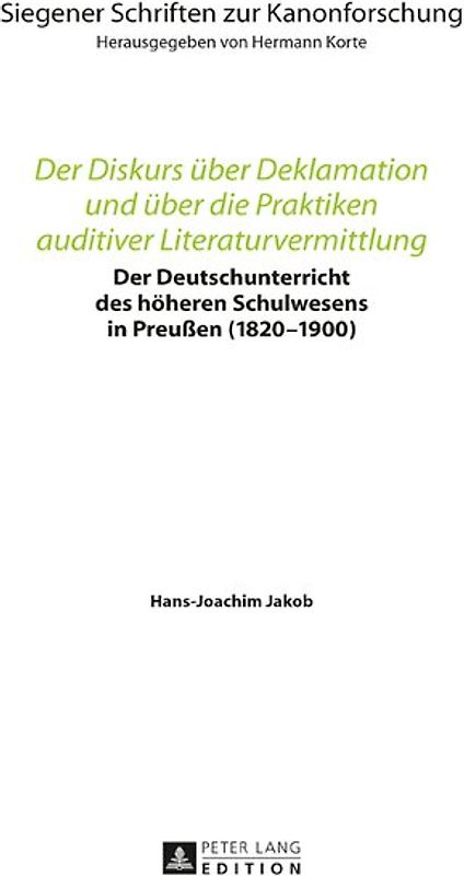 Der Diskurs über Deklamation und über die Praktiken auditiver Literaturvermittlung