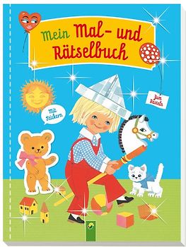 Mein Mal- und Rätselbuch mit Stickern