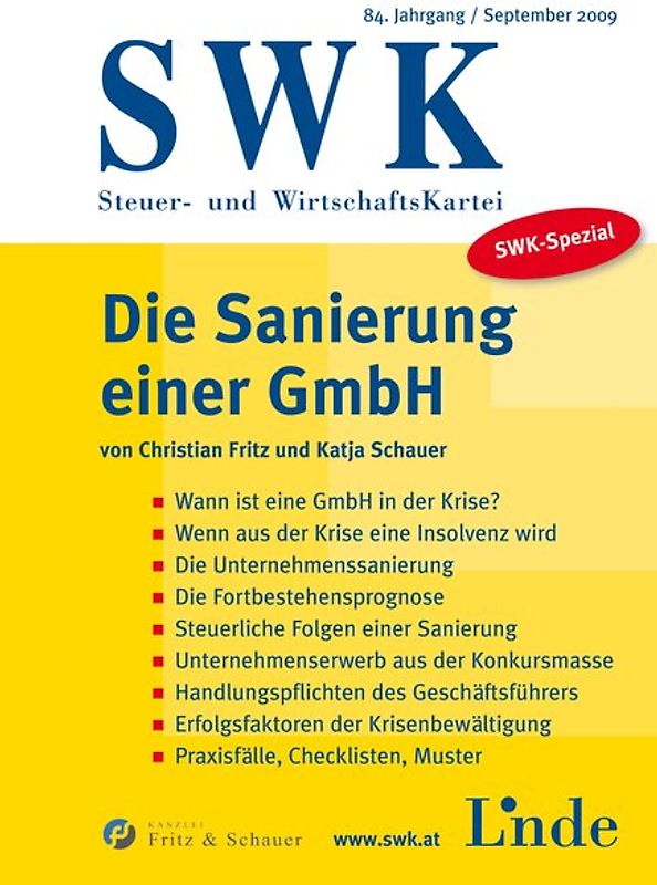 Die Sanierung einer GmbH - SWK-Spezial