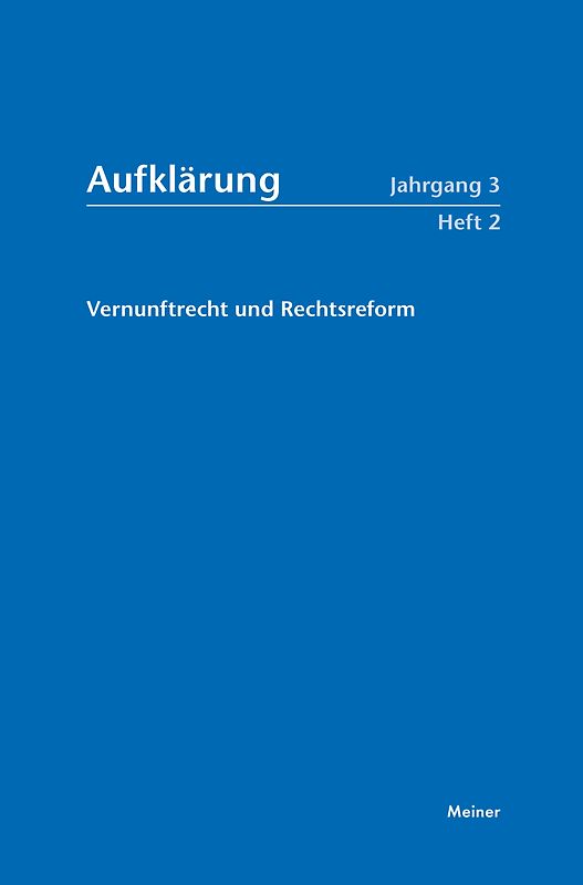 Vernunftrecht und Rechtsreform