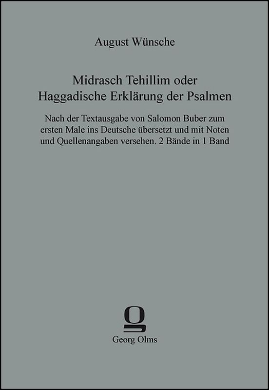 Midrasch Tehillim oder Haggadische Erklärung der Psalmen